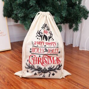 Aougo - Christmas Santa Sacks Gift Bag Personalized Extra Large Burlap 65 x 47 With Drawstring for Christmas Presents Christmas Gift Decorations and