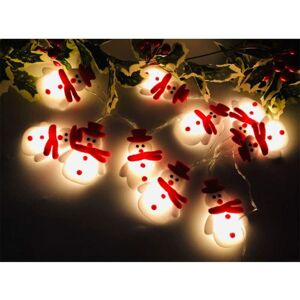 AOUGO Christmas Snowman String Lights, 3M - 20 led Christmas Lights, Xmas Decoration with 2 Lighting Modes for Home Christmas Garden Room and Decoration