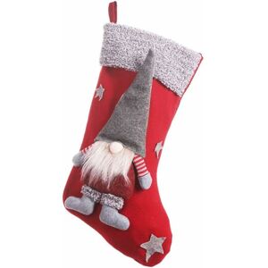 TINOR Christmas Swedish Gnome Stocking Gifts Bag Xmas Sock Christmas Tree Hanging Decorations (Red)