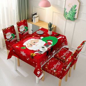 HOOPZI Christmas Tablecloth Chair Cover Decoration Christmas Decoration Chair Cover Cover Christmas Table Decoration,A,140 140