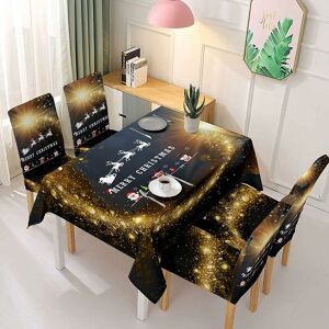 LANGRAY Christmas Tablecloth Chair Cover Decoration Christmas Decoration Chair Cover Cover Christmas Table Decoration,E,140 210