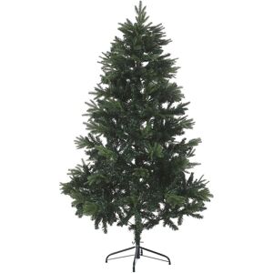 Beliani - Artificial Christmas Tree Green Black Metal Stand Hinged Branches 180 cm Langley - Green