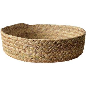 PESCE Circular storage basket desktop sundries straw woven storage box primary color l