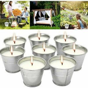 HOOPZI Citronella Candles, 8 Pieces Natural soy wax scented candles, functional decor and summer gift - perfect for camping, barbecue, backyard, bedroom,