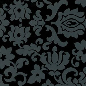 Classic Ornament Black Grey Stationary Crafts Self Adhesive Film Vinyl - Fablon