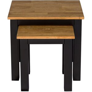 Lpd Furniture - Copenhagen Nest of Tables Black Frame-Oiled Wood