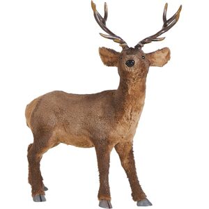 Beliani - Decorative Figurine Christmas Decoration Reindeer 68 cm Faux Fur Brown Niesi - Brown