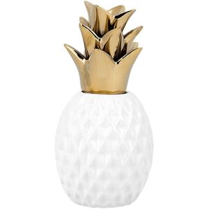 Beliani - Contemporary Decorative Figurine Pineapple Accent Piece White with Gold Tyana - White