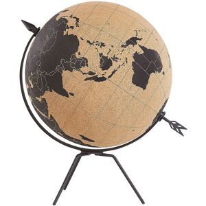 Beliani - Modern Decorative Home Décor Figure Globe World Sphere Brown Cork Earth Battuta - Brown