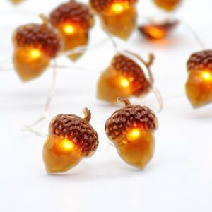 GROOFOO Decorative Lights, Acorn Lights String 10 ft Copper Wire 40 LEDs Battery-Powered for Ice Age, Camping, Wedding, Birthday Parties, Bedroom Decorations