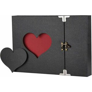 Hoopzi - diy A4 Valentine's Day Gift Photo Album for Photos, Scrapbook, Stickers. Creative Journal with Heart Shaped Engraving, Gift Idea Mother's