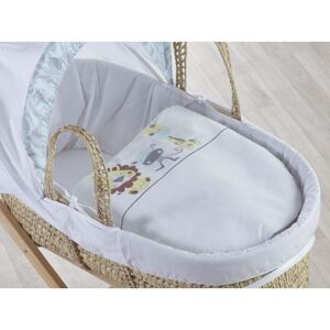 Kinder Valley - Down in the Jungle Palm Moses Basket With Quilt, Padded Liner, Body Surround and Adjustable Hood