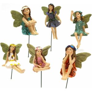 TINOR Fairy Garden - Set of 6 miniature fairy figurines for outdoor or home decoration