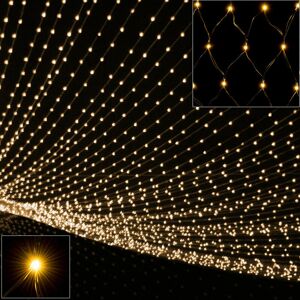 monzana Deuba led Rain Fairy Lights Chain Indoor Outdoor Warm White / Cool White Light Net, Light Curtain Christmas Decoration, Christmas Lights Lichternetz