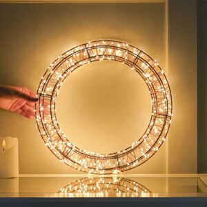 Festive Productions - 36cm Indoor led Firefly Wire Wreath Christmas Decoration Home Door Mantle - Warm White