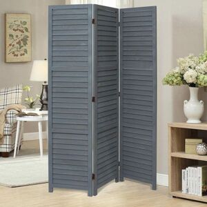 Livingandhome - Living and Home Folding Solid Wood Room Divide Pivacy Sceen fo Home