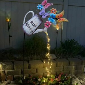 HOOPZI Garden Light Watering Can, Outdoor Garden Lights Star Shower Watering Can Watering Lights with led Holder String Lights Romantic Decorative Light for