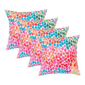Gardenista - Outdoor Multicolour Printed Cushions for Garden Decoration, Water Resistant Polyester Removable Covers with Hollowfibre Filled Back
