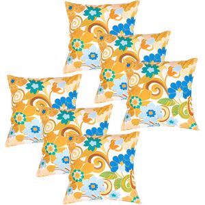 Gardenista - Printed Back Cushions for Garden Decoration with Colourful Designs, Water Resistant Polyester Removable Covers with Hollowfibre Filling