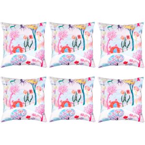 Gardenista - Printed Back Cushions for Garden Decoration with Colourful Designs, Water Resistant Polyester Removable Covers with Hollowfibre Filling