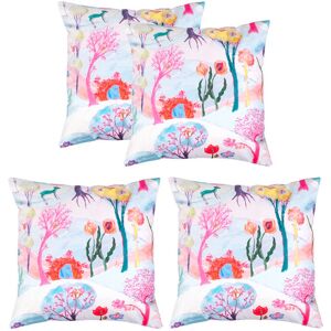 Gardenista - Printed Back Cushions for Garden Decoration with Colourful Designs, Water Resistant Polyester Removable Covers with Hollowfibre Filling