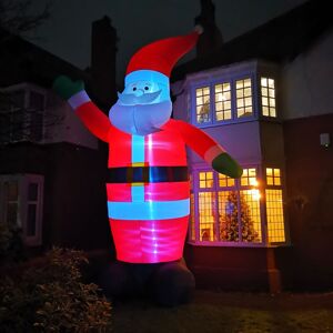 Samuel Alexander - giant: 20ft (6m) Outdoor Inflatable Lit Christmas Santa with Raised Arm & 28 LEDs