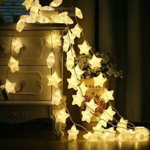 Hoopzi - Gypsophila bulb string-night flashing colorful star lights-Christmas family garden wedding birthday party-40 lights 6 meters-warm