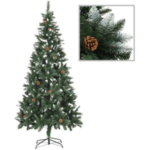 Artificial Christmas Tree with Pine Cones and White Glitter 210 cm VD24859 - Hommoo