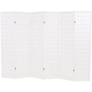 Hommoo Folding 6-Panel Room Divider Japanese Style 240x170 cm White VD11851