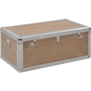 Storage Box Solid Fir Wood 91x52x40 cm Brown VD12061 - Hommoo