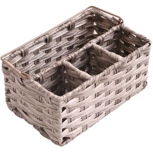 PESCE Imitation rattan pe storage basket cosmetic woven storage basket finishing basket