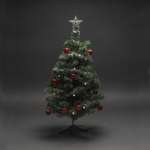 Konstsmide Indoor Artificial 2FT 10 Warm White led Lit Green Christmas Tree w Decorations