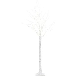 Beliani - Indoor Outdoor Christmas Tree with led Lights 160 cm Metal White Lappi - White