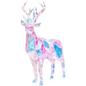 Beliani - Indoor Outdoor led Christmas Decoration Lighted Reindeer Iridescent led Lights Multicolour Polaris - Multicolour