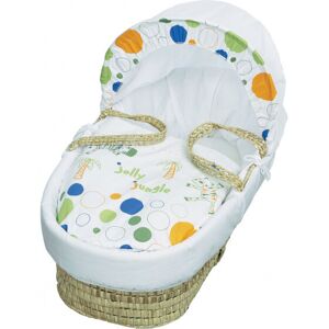 Kinder Valley - Jolly Jungle Palm Moses Basket With Quilt, Padded Liner, Body Surround and Adjustable Hood