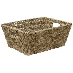 Rectangular storage basket 37 x 28 x15cm, Seagrass - JVL