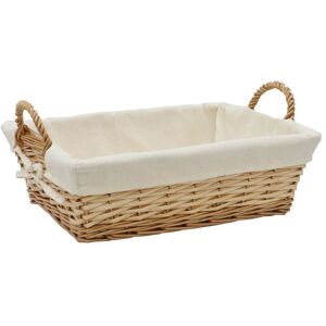 JVL - Rectangular Willow Storage Basket,H:12 x W:38 x D:28cm approx, Acacia