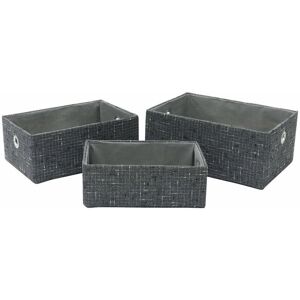 Shadow Rectangular Fabric Storage Baskets, Set of 3 - JVL