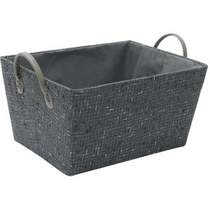 Shadow Tapered Rectangular Fabric Storage Basket with Handles - JVL