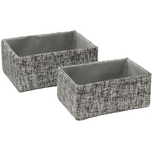 Urban Set of 2 Rectangle Paper Storage Baskets - JVL