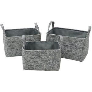 JVL - Urban Set of 3 Rectangle Paper Storage Baskets