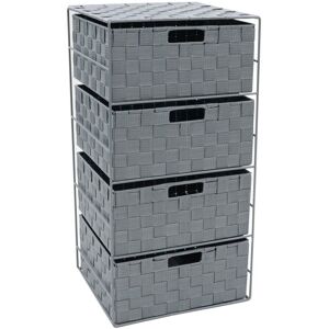 Vichy 4 Wide Narrow Nylon Storage Tower - JVL