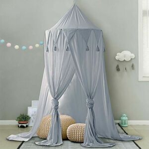 HOOPZI Kids Bed Canopy Canopy Baby Playroom Taking Pictures Around 240cm Height Chiffon Hanging Chiffon for Bedroom Decoration for Bed and Bedroom (Gray)