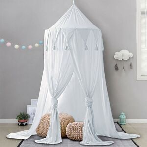 LANGRAY Kids Bed Canopy Canopy Baby Playroom Taking Pictures Around 240cm Height Hanging Chiffon Chiffon for Bedroom Decoration for Bed and Bedroom (White)