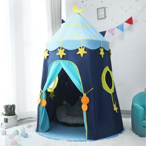 LIVINGANDHOME Indoor Play House Yurt Tent for Kids, Blue