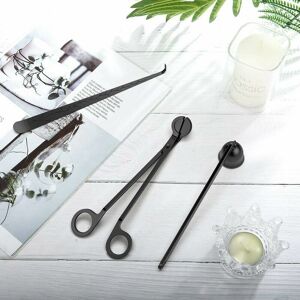 Hoopzi - Kit 3 Set dundefinedCandle Accessories, Stainless Steel Tool Kit with Candle Snuffer, Wick Cutter and Hook, Stylish Gift for Candle Lovers,