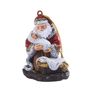 Tinor - Kneeling Santa Claus 3.2 Resin Stone Decorative Christmas Ornament for Hanging, Unique Christmas Ornaments for Christmas Tree Decors,