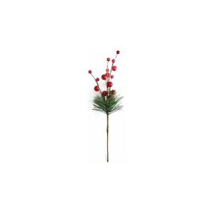 10 pcs Christmas Berry Picks Pine Cones and Red Berries Floral Picks for Christmas Decorations - Langray