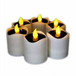 LANGRAY 6 Pcs led Candles, Solar Flame Candle, led Candles -Realistic and Bright, Solar Power, Flicker, Waterproof, for Votive Table Party Birthday Wedding