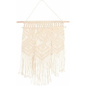 Langray - 75x70cm Handmade Tassel Wall Tapestry Ornament Craft Wdding Party Home Decoration (Beige)